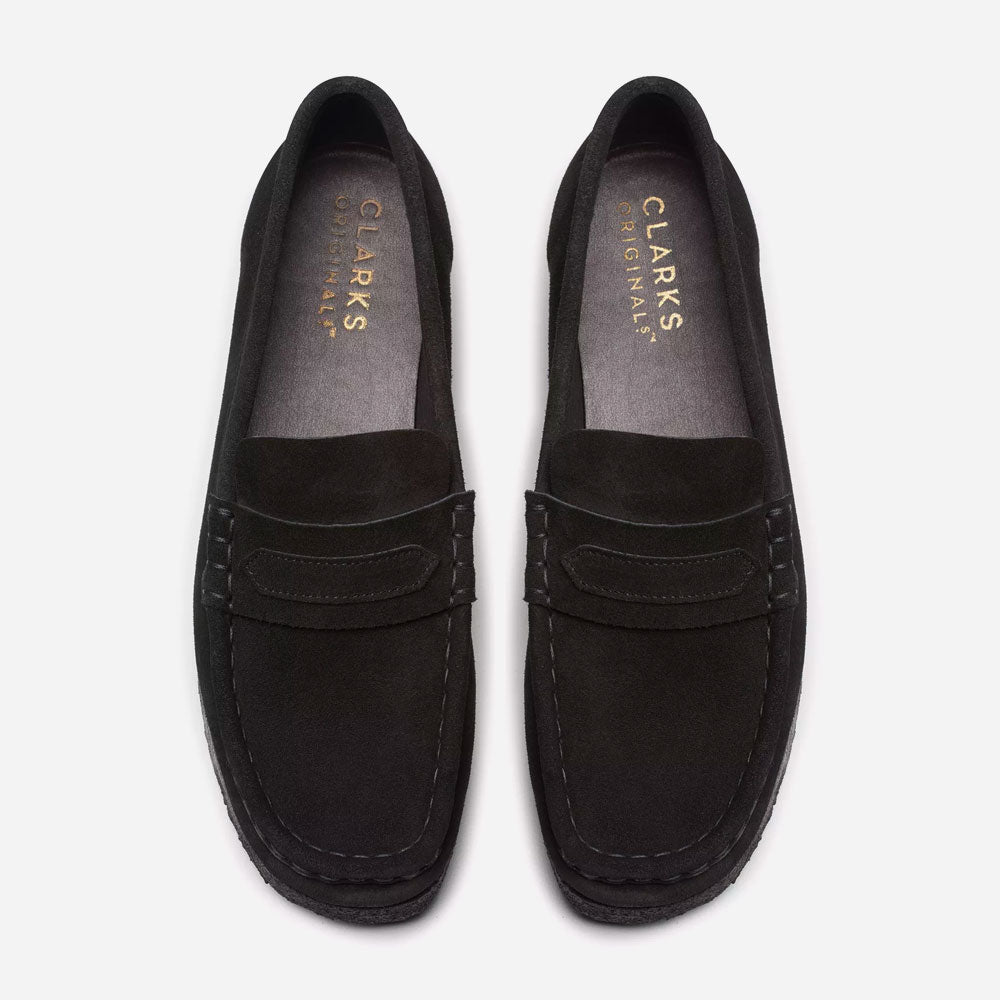 CLARKS ORIGINALS - WALLABEE LOAFER WOMEN - Black Suede