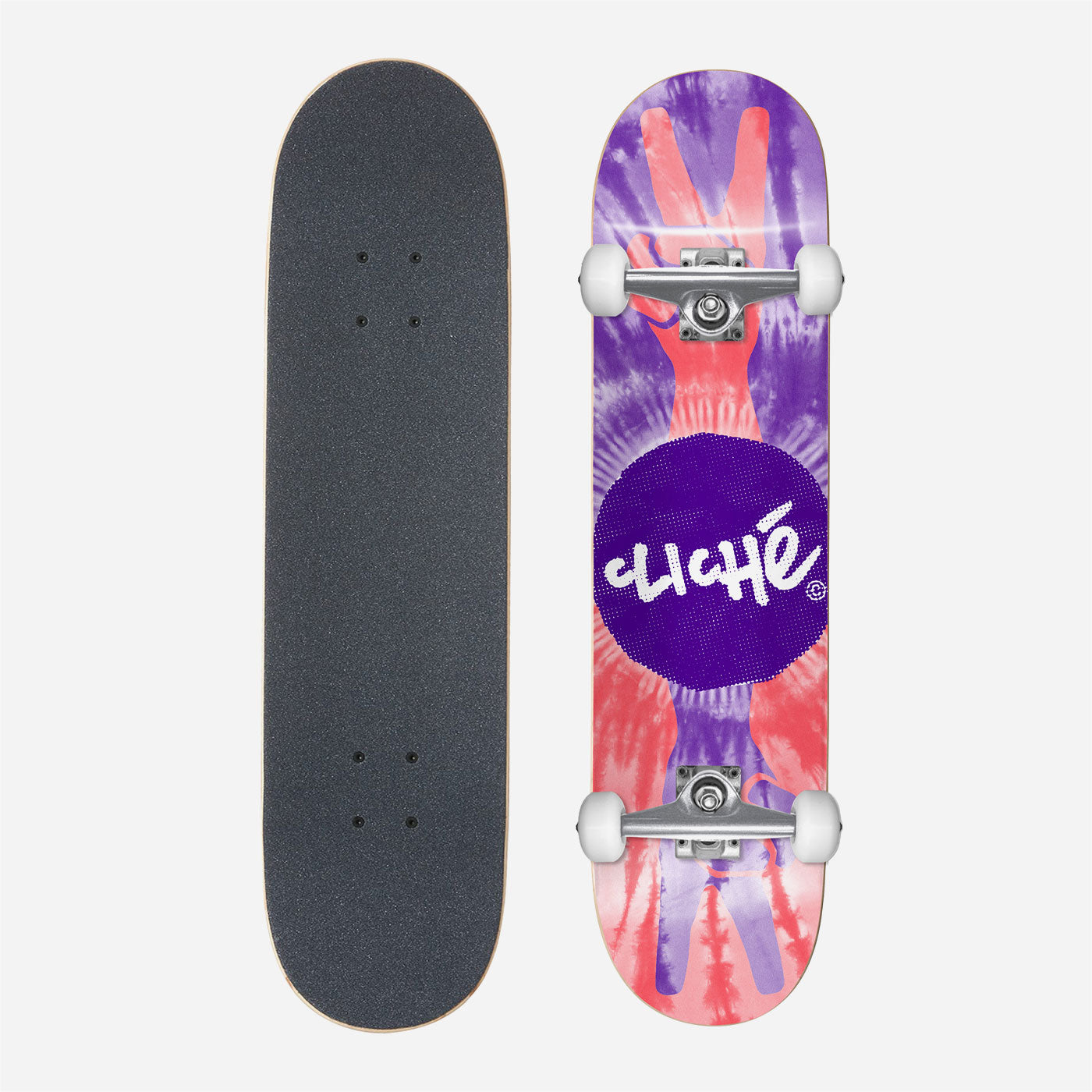 Cliché - Peace Complete Skateboard - Purple / Red