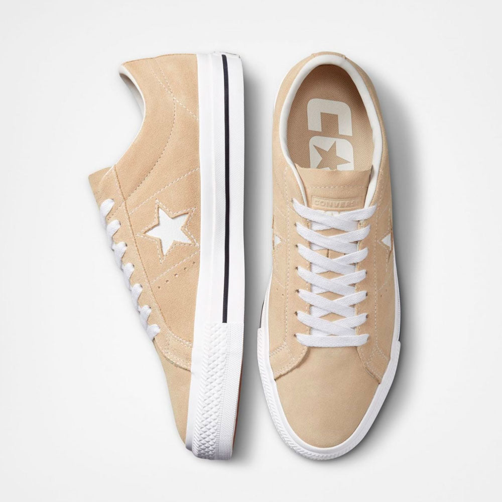 CONS by CONVERSE - ONE STAR PRO OX - OAT MILK WHITE BLACK