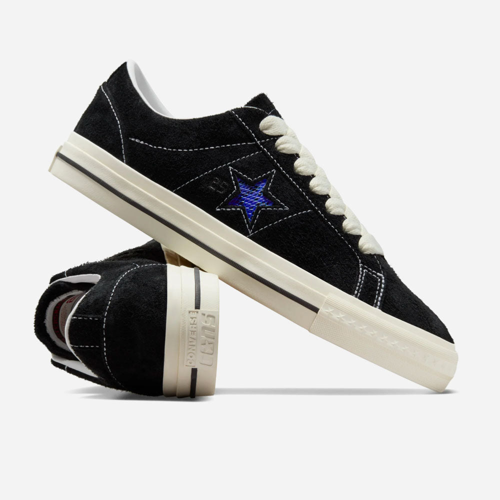 CONS by CONVERSE x QUARTERSNACKS - ONE STAR PRO - Black - Egret - Hyper Blue