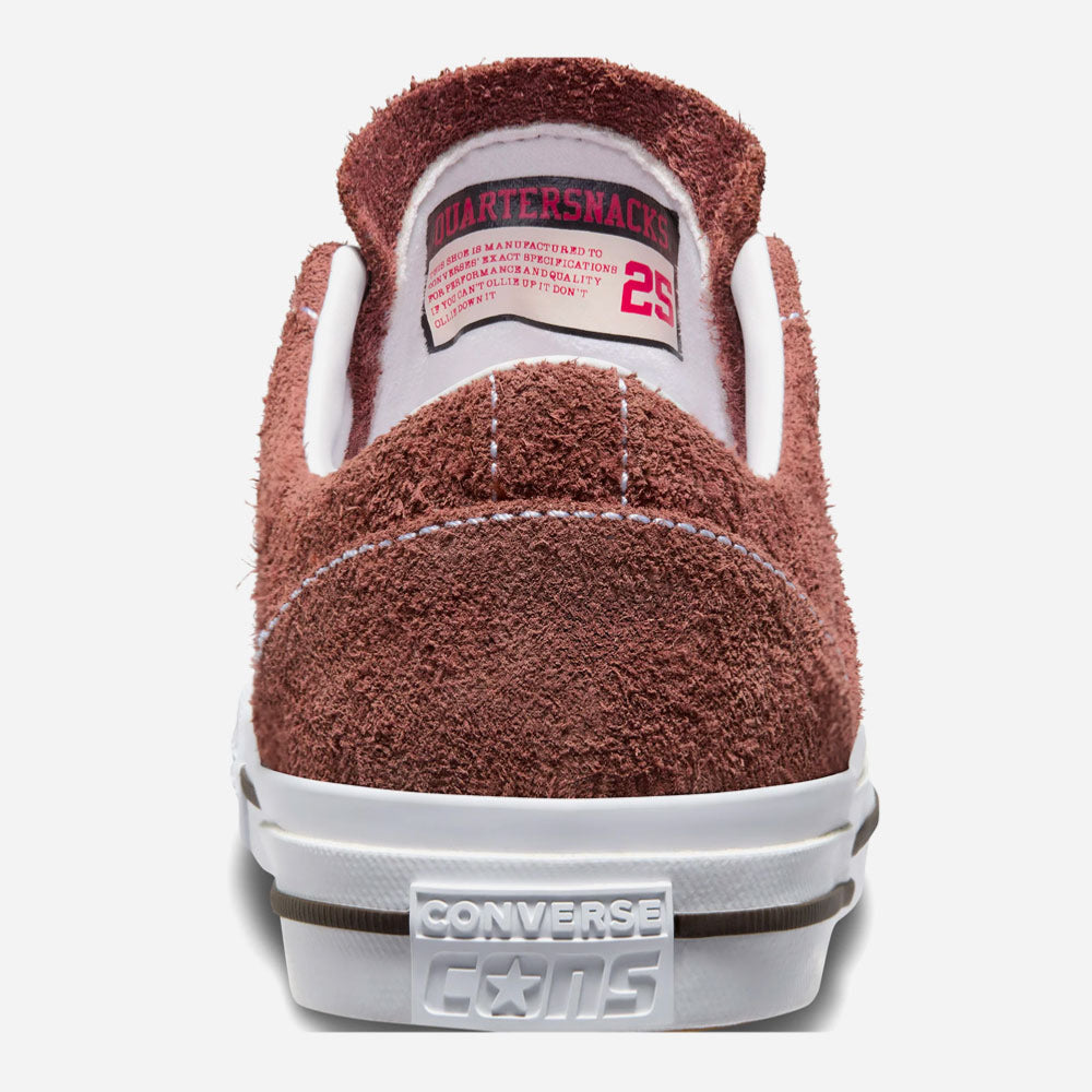 CONS by CONVERSE x QUARTERSNACKS - ONE STAR PRO - Dark Clover - White - Cherry