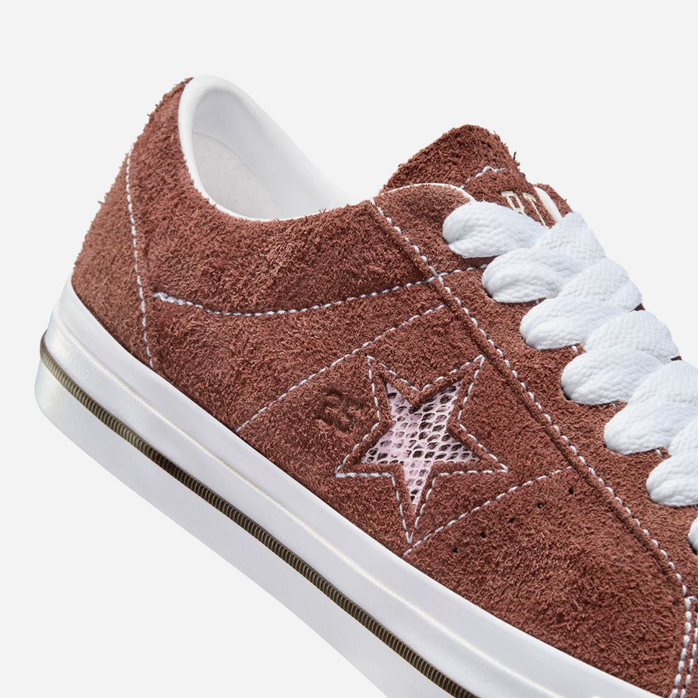 CONS by CONVERSE x QUARTERSNACKS - ONE STAR PRO - Dark Clover - White - Cherry