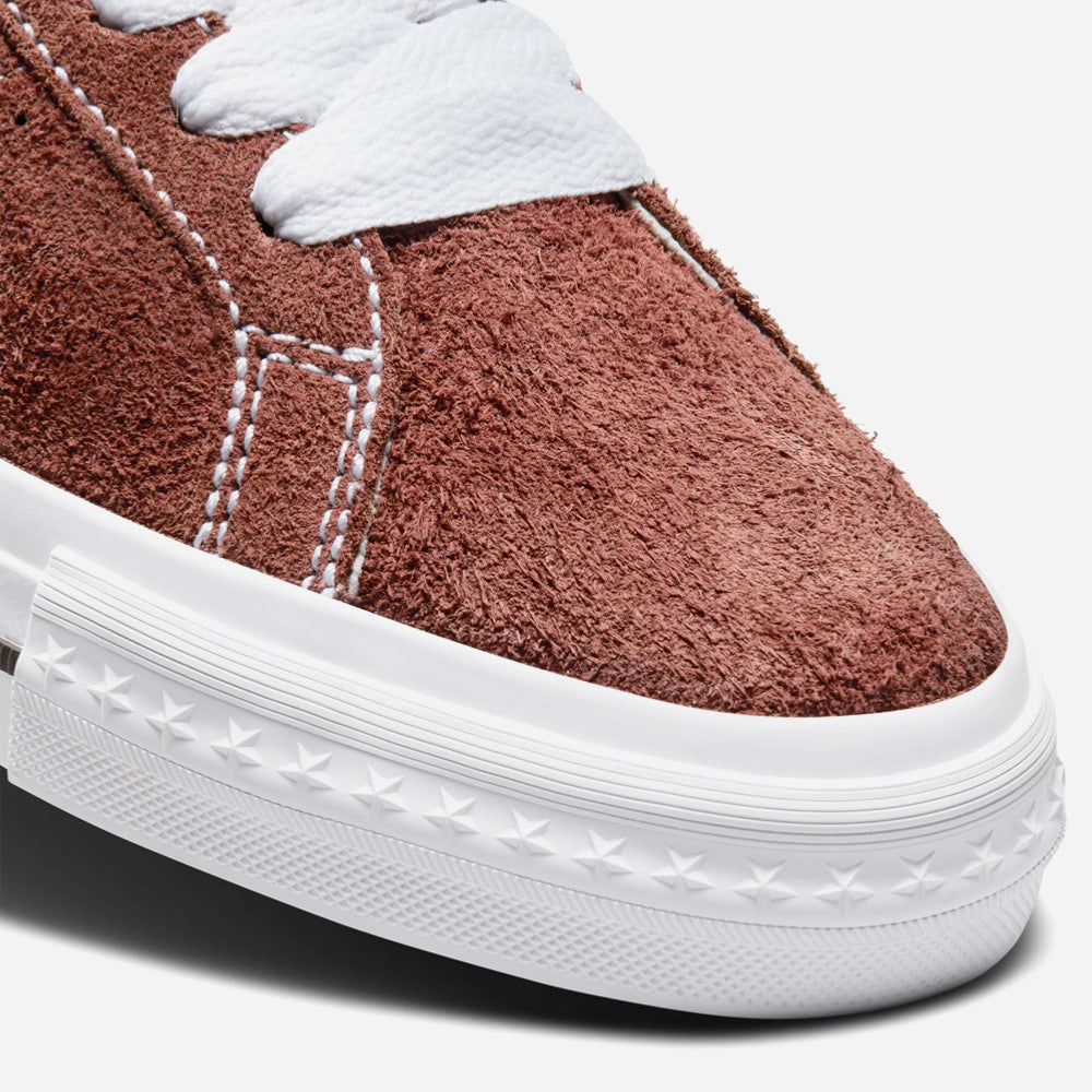 CONS by CONVERSE x QUARTERSNACKS - ONE STAR PRO - Dark Clover - White - Cherry