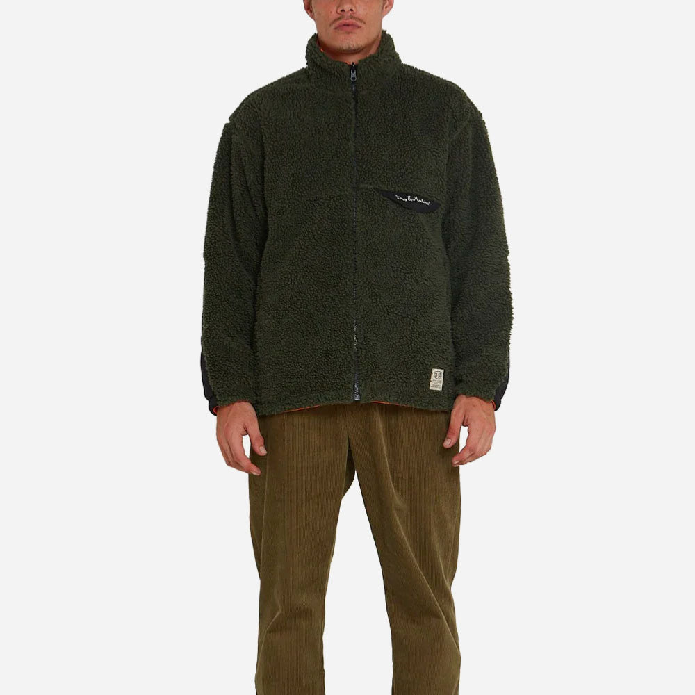 DEUS EX MACHINA - BARRENS REVERSIBLE BOA - Military Olive Mandarin