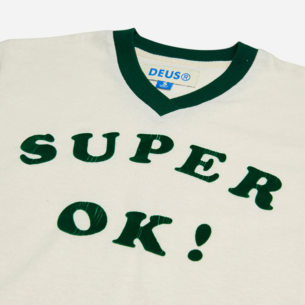 DEUS EX MACHINA - FAYE RINGER TEE - White Sand