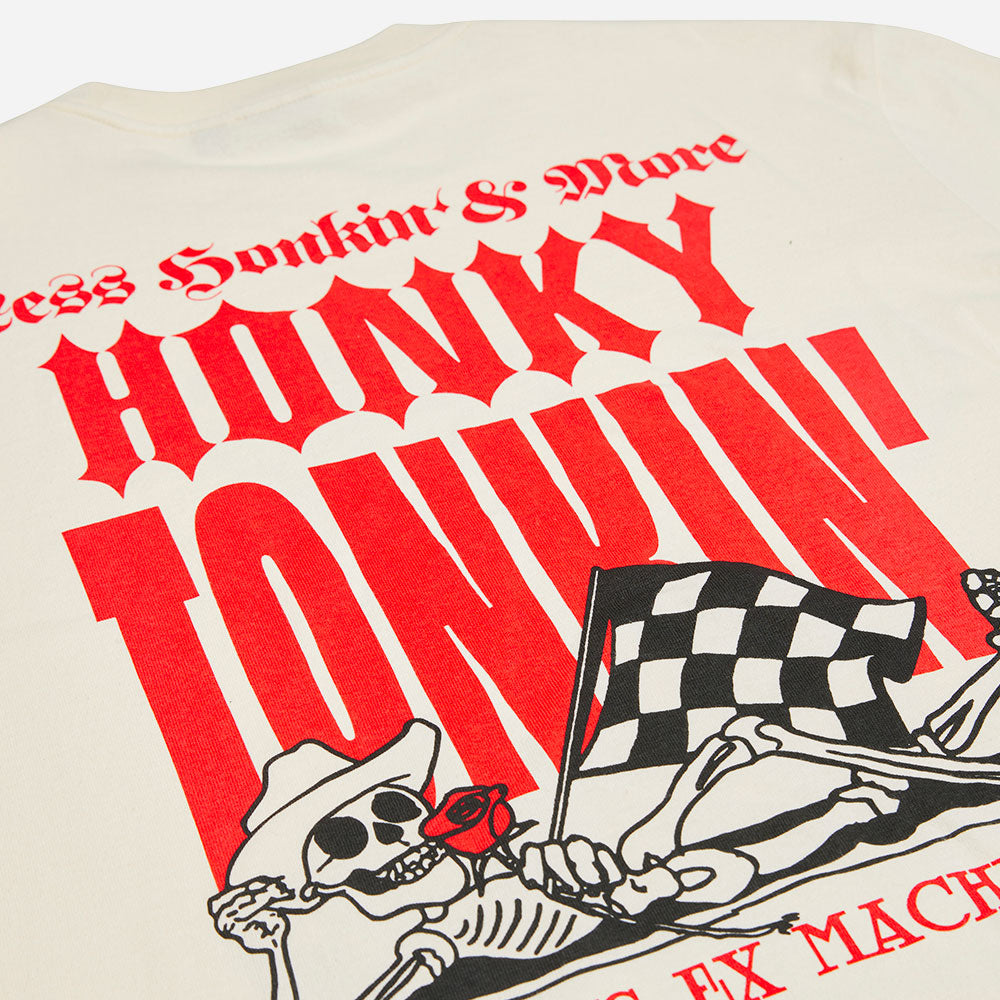 DEUS EX MACHINA - HONKY TONKIN BOXY TEE - Dirty White