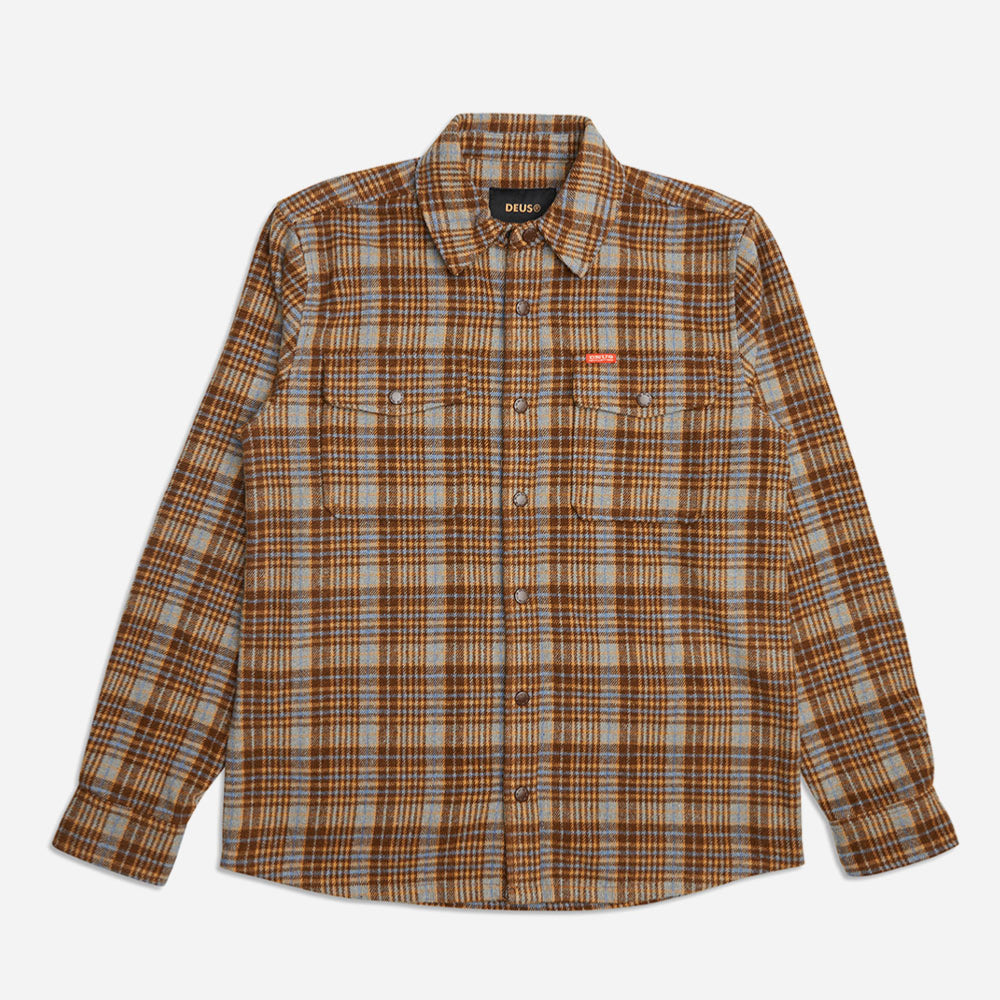 DEUS EX MACHINA - KALYN CHECK SHIRT - Brown Check