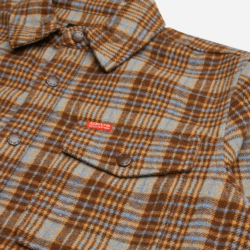 DEUS EX MACHINA - KALYN CHECK SHIRT - Brown Check