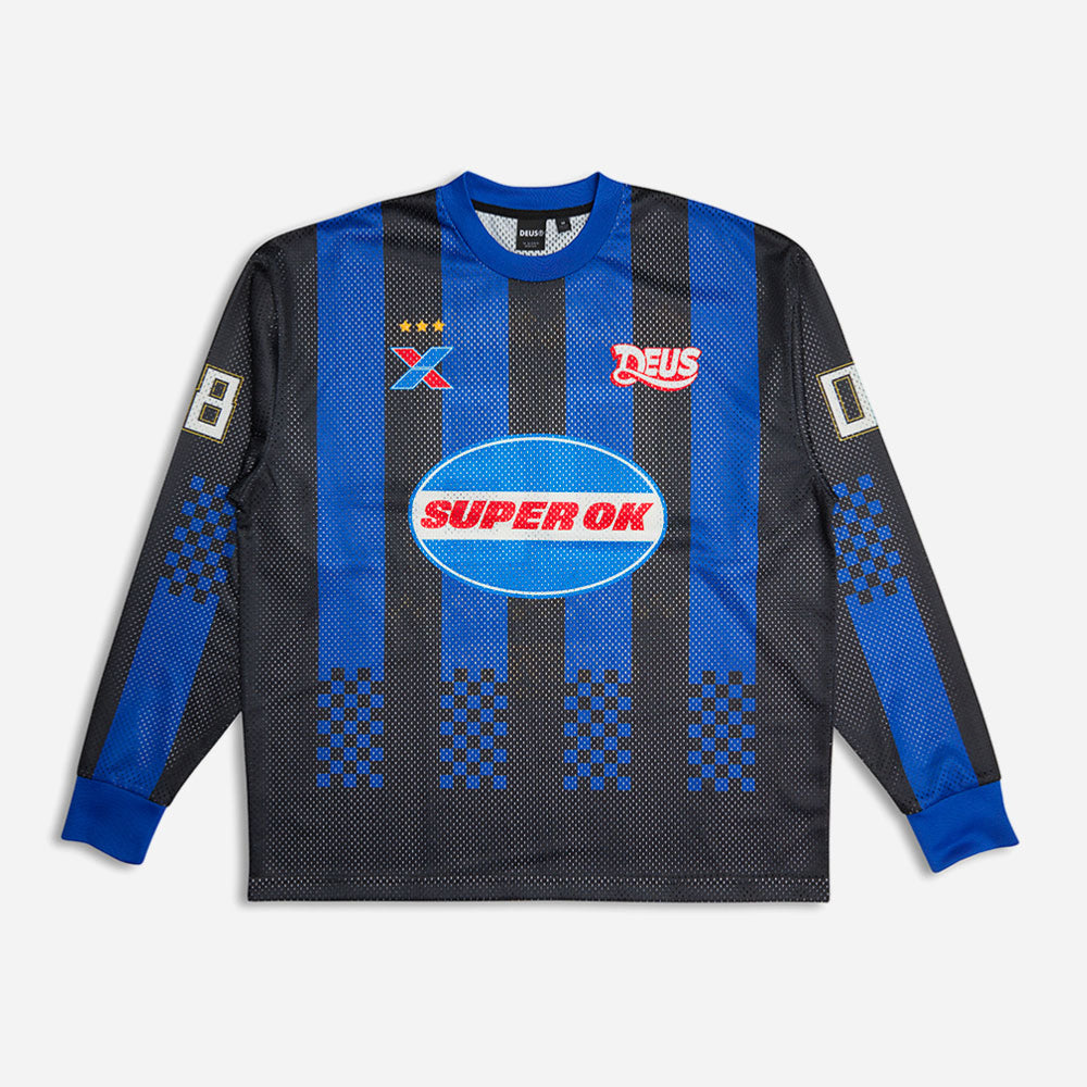 DEUS EX MACHINA - THREEPEAT MOTO JERSEY - Black