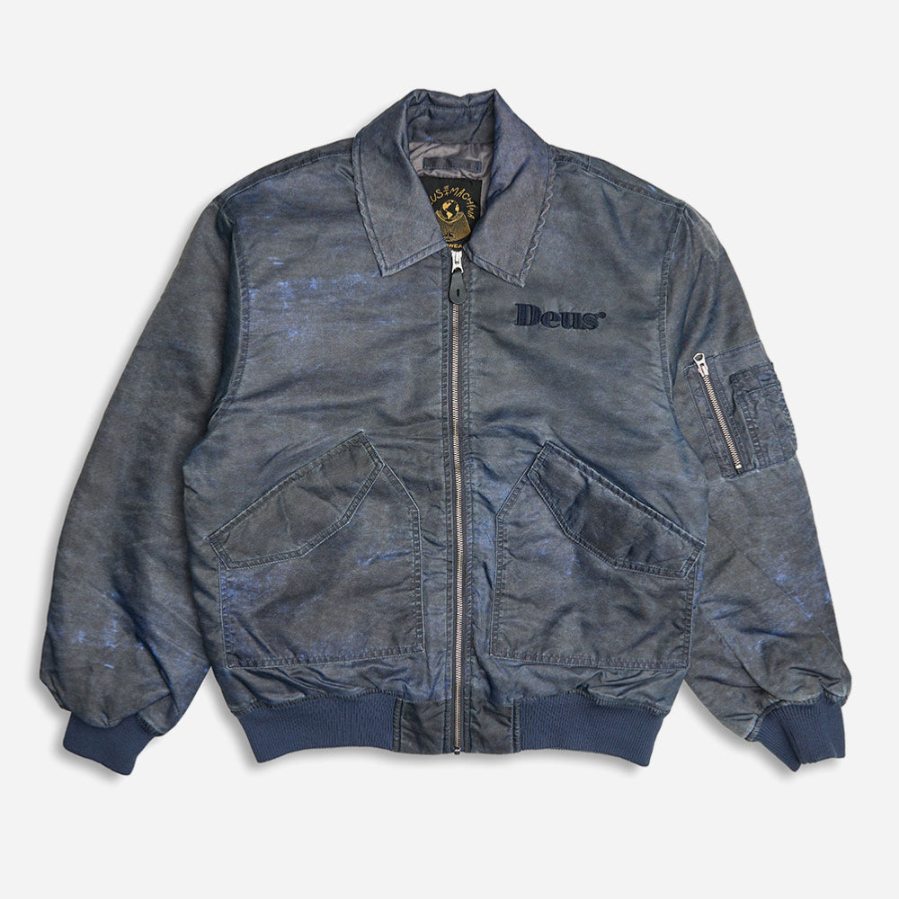 DEUS EX MACHINA - DREAMHOUSE FLIGHT JACKET - Vintage Navy