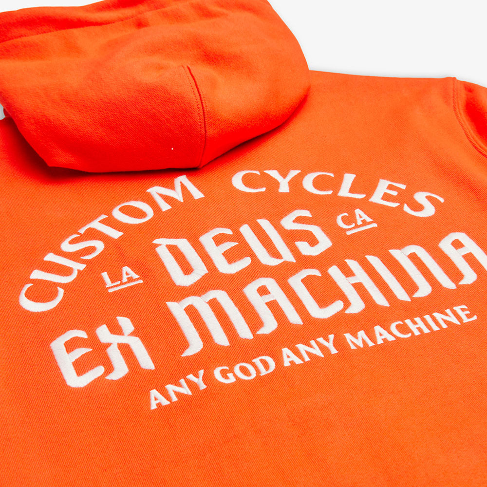 Deus Ex Machina - Supporter Zip Hoodie - Mandarin Red