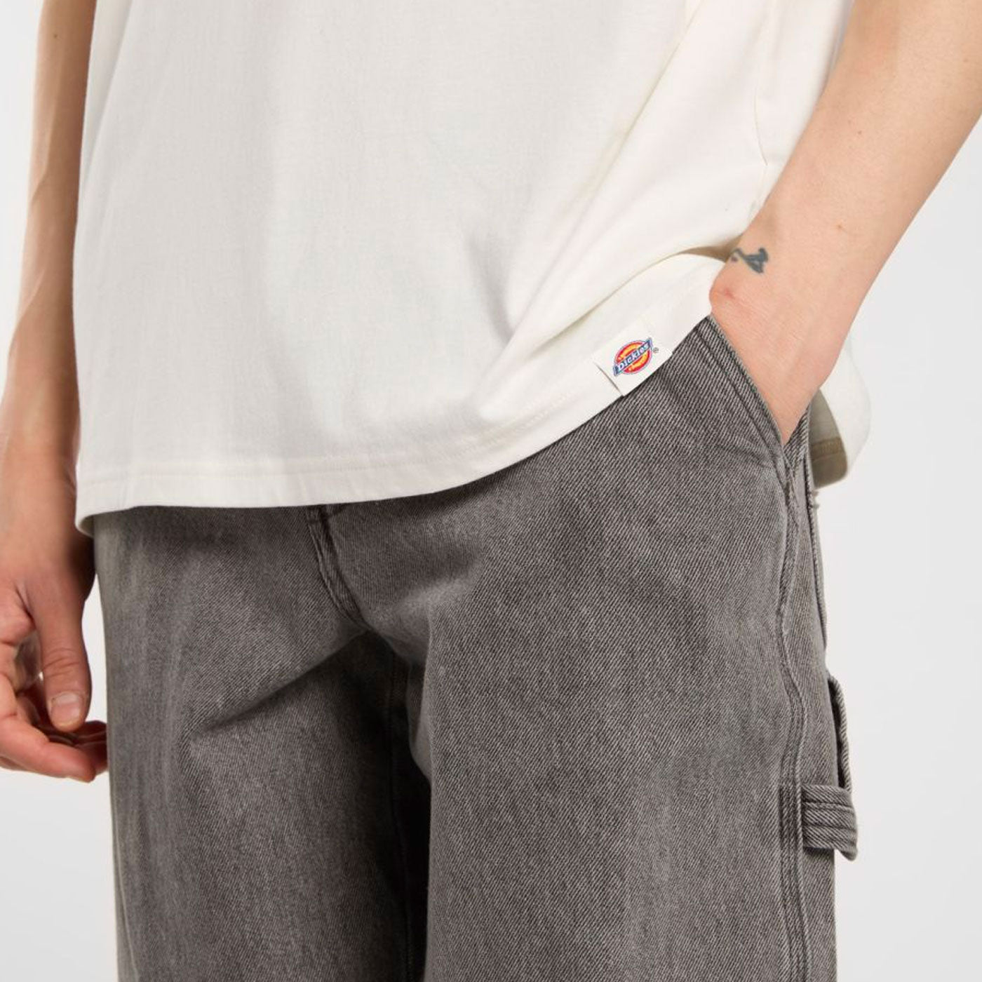 Dickies - BURNS TEE SS - Egret