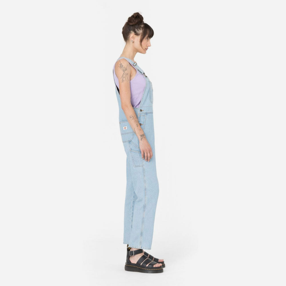 DICKIES - WOMEN CLASSIC DENIM BIB - VINTAGE BLUE
