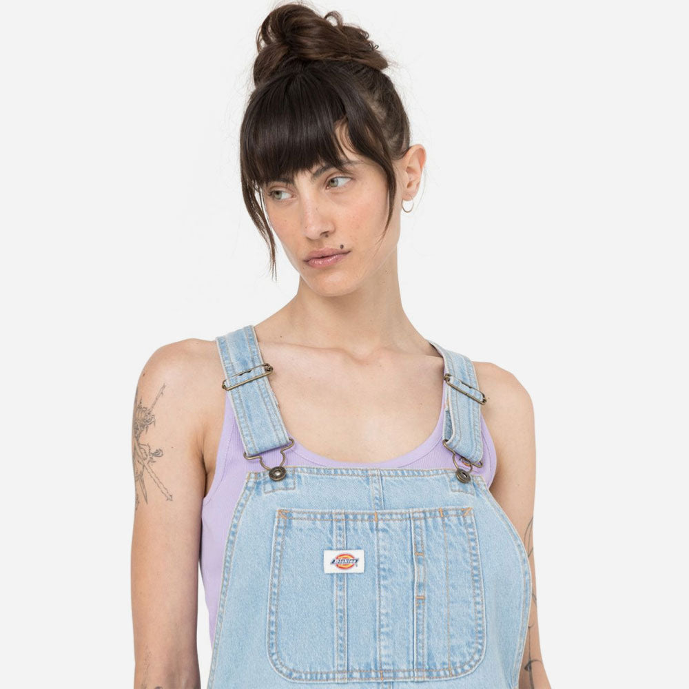 DICKIES - WOMEN CLASSIC DENIM BIB - VINTAGE BLUE
