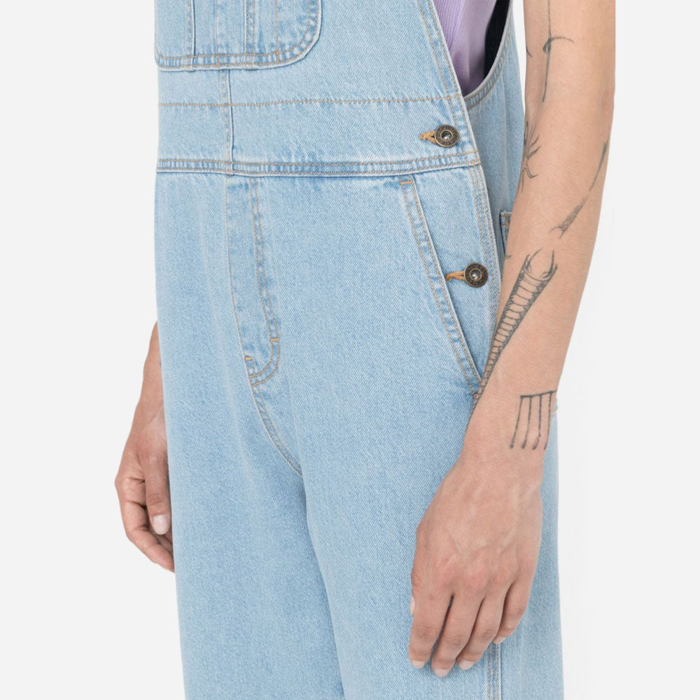 DICKIES - WOMEN CLASSIC DENIM BIB - VINTAGE BLUE