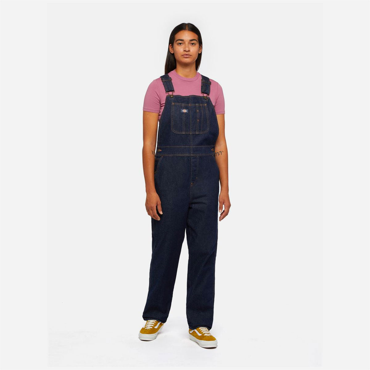 DICKIES - CLASSIC DENIM BIB W - Rinsed