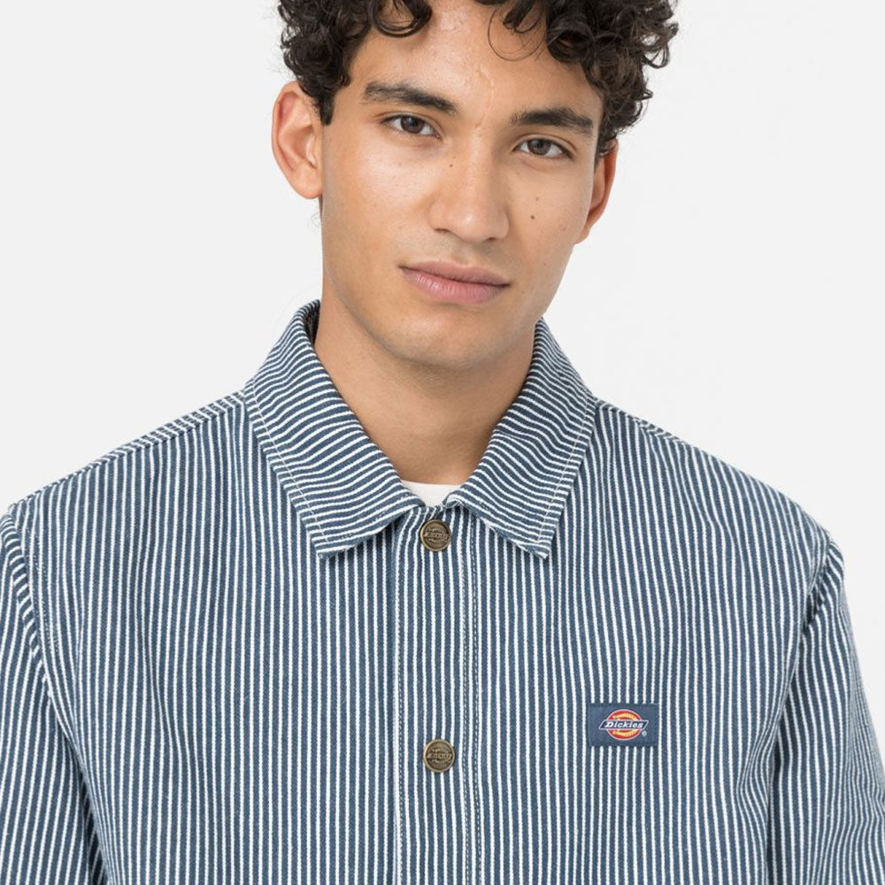 DICKIES - HICKORY COACH JACKET - Airforce Blue Hickory