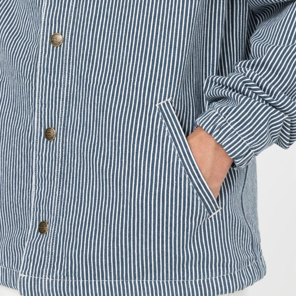 DICKIES - HICKORY COACH JACKET - Airforce Blue Hickory