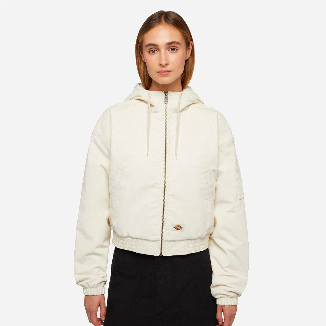 Dickies W - Corduroy Hooded Jacket - Whitecap