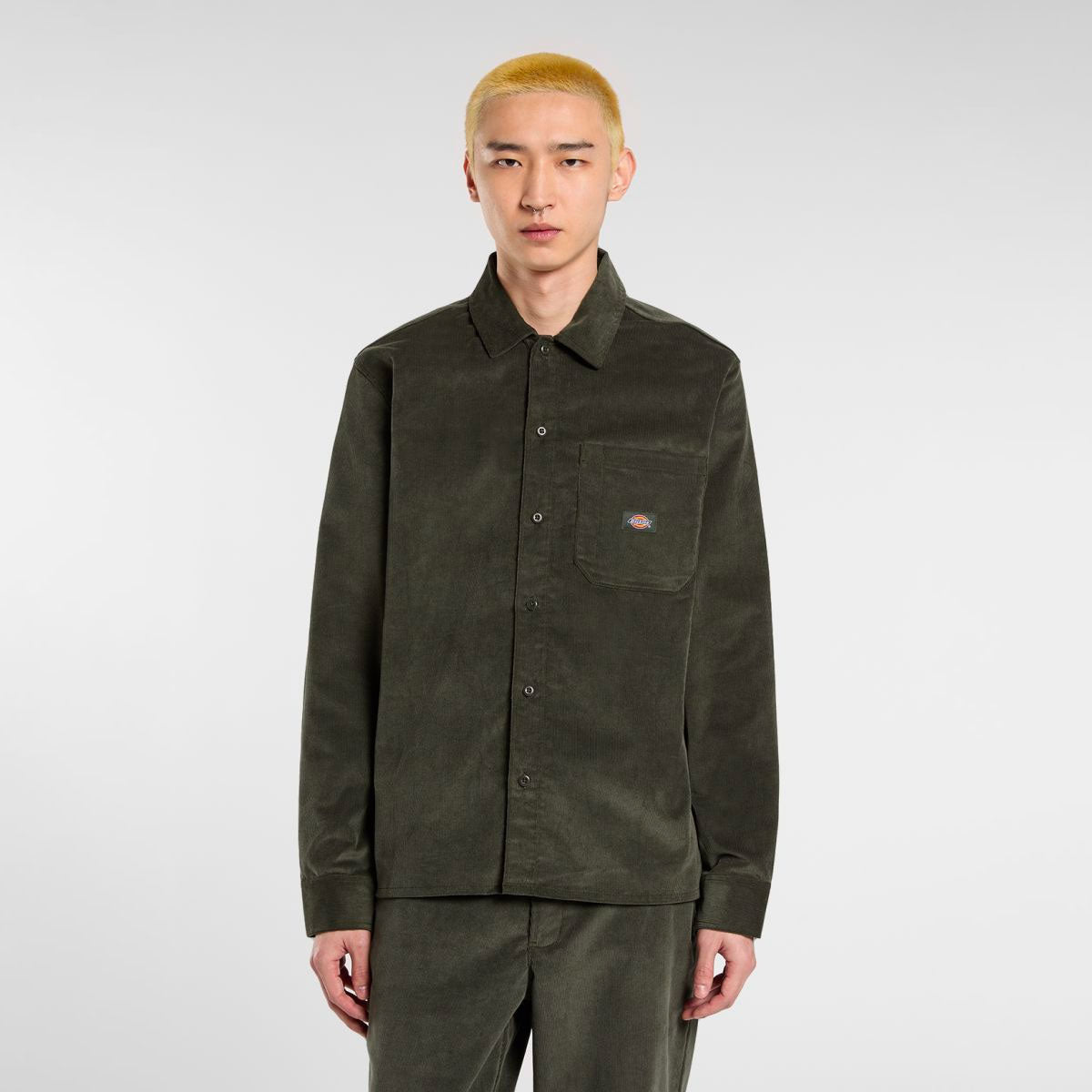 Dickies - Corduroy LS Shirt - Olive Green