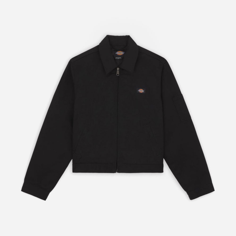 DICKIES - WOMEN UNLINED CROPPED EISENHOWER JACKET REC - BLACK