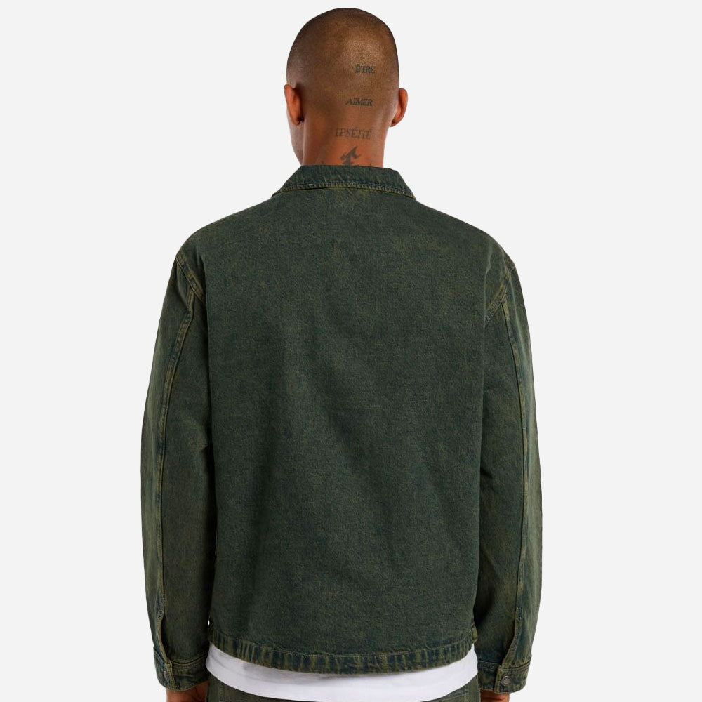 Dickies - LEWISTOWN DENIM JACKET - Green Tone Fade