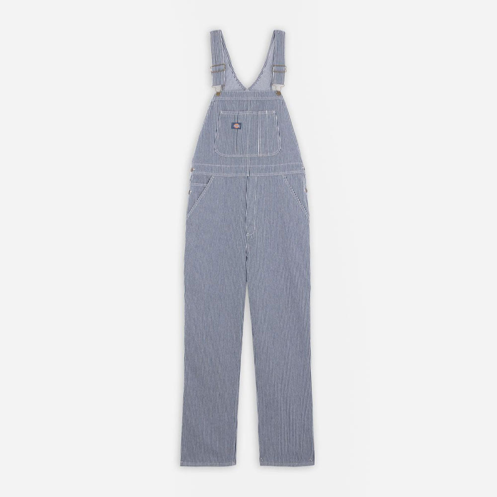 DICKIES - CLASSIC HICKORY BIB - Airforce Blue Hickory