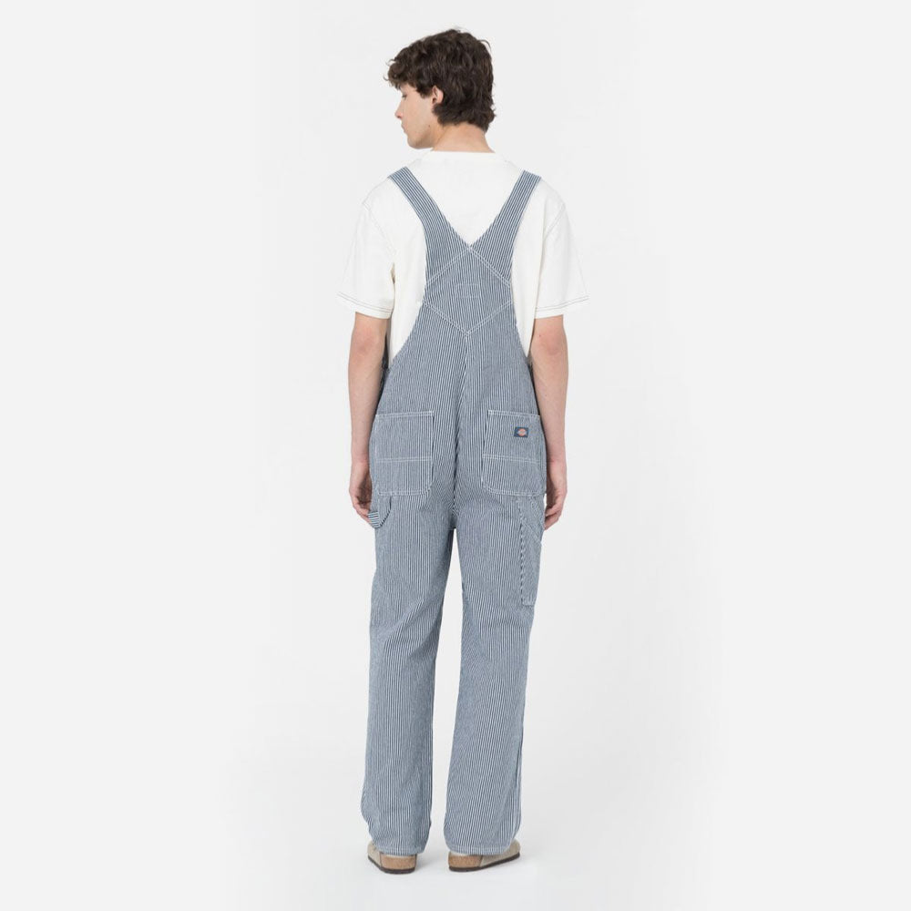 DICKIES - CLASSIC HICKORY BIB - Airforce Blue Hickory