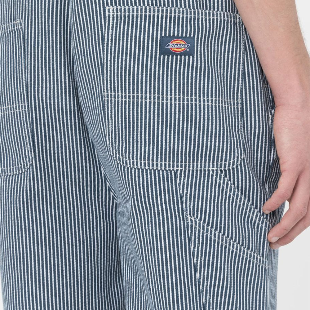 DICKIES - CLASSIC HICKORY BIB - Airforce Blue Hickory