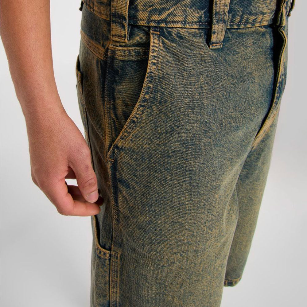DICKIES - MADISON DENIM SHORT - Yellow Fade Indigo
