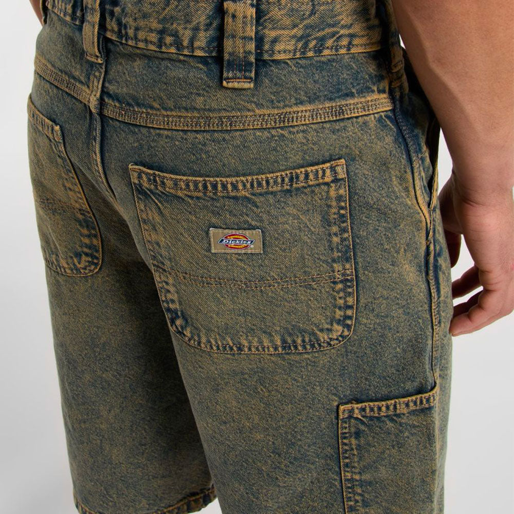 DICKIES - MADISON DENIM SHORT - Yellow Fade Indigo