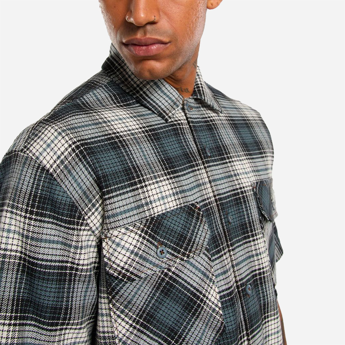 Dickies - Mike Anderson Check SS Shirt - Stormy Weather