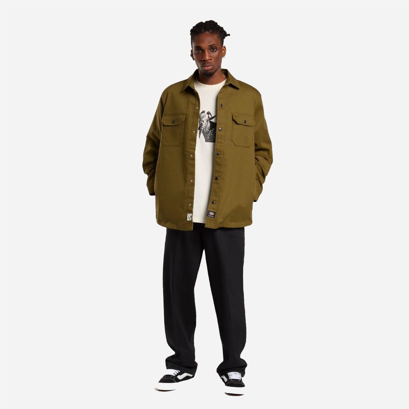 Dickies - MIKE ANDERSON LINED FLEX DUCK SHACKET - Dark Olive