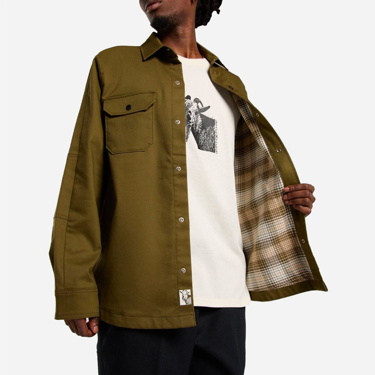 Dickies - MIKE ANDERSON LINED FLEX DUCK SHACKET - Dark Olive