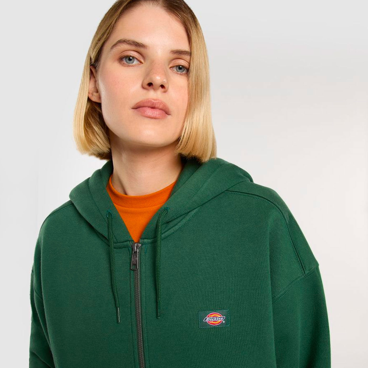DICKIES - W OAKPORT ZIP HOODIE - Pine Needle