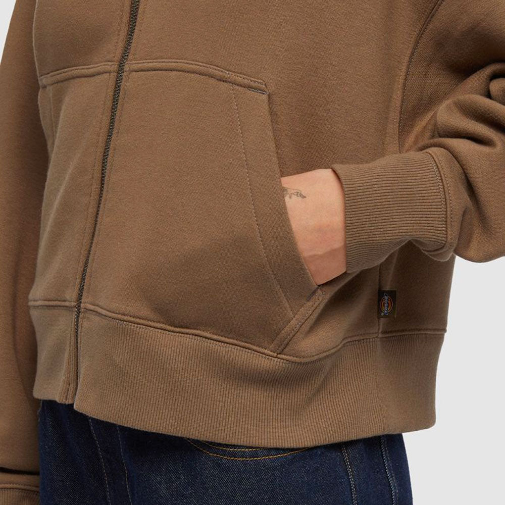 DICKIES - W OAKPORT ZIP HOODIE - Mushroom
