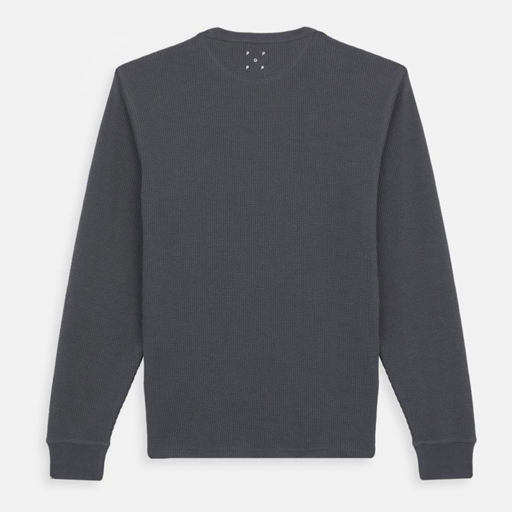DICKIES X POP TRADING - WAFFLE LS - Charcoal
