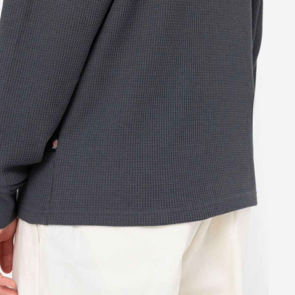 DICKIES X POP TRADING - WAFFLE LS - Charcoal