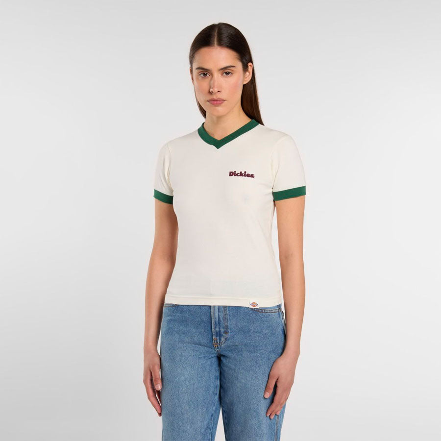 Dickies W - Slayden Ringer Tee SS - Egret