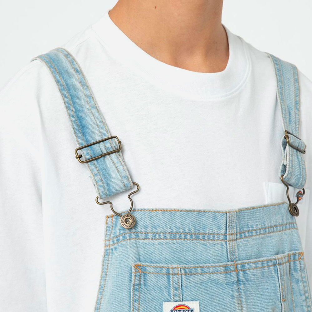 DICKIES - CLASSIC DENIM BIB - VINTAGE AGED BLUE