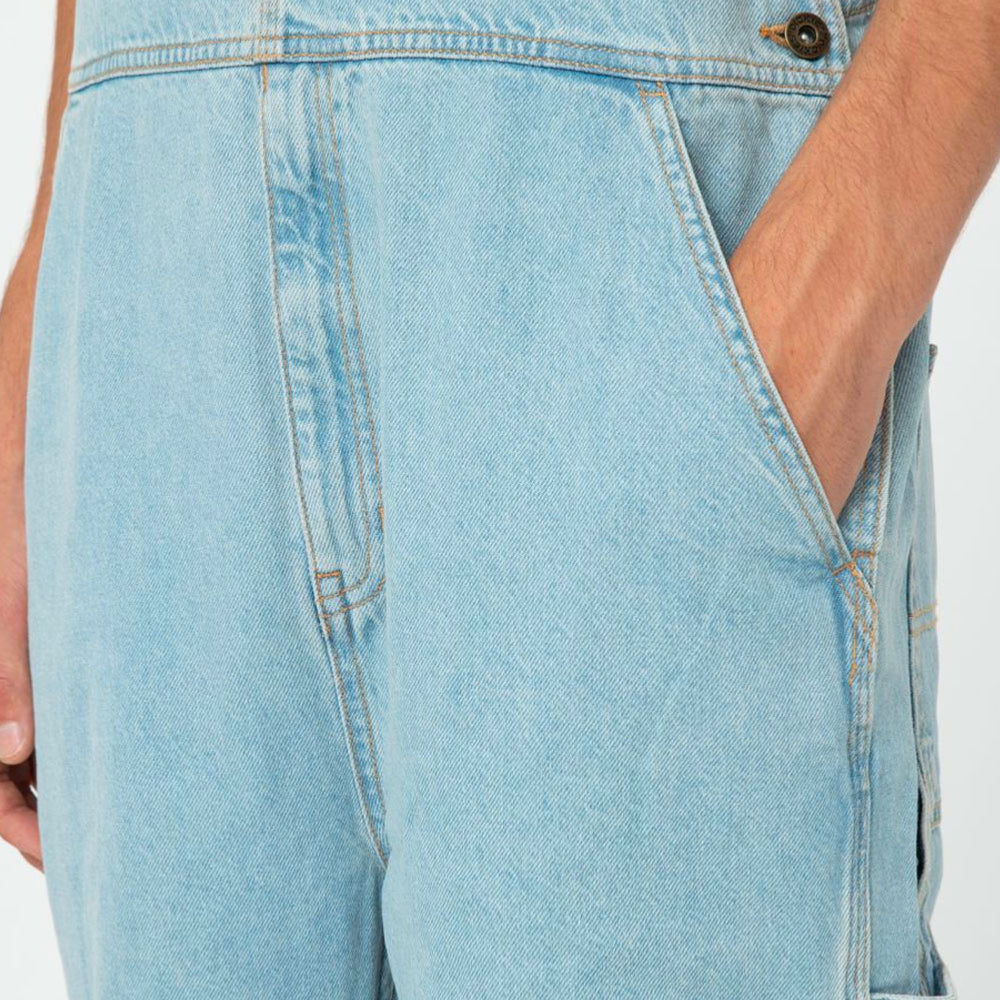 DICKIES - CLASSIC DENIM BIB - VINTAGE AGED BLUE