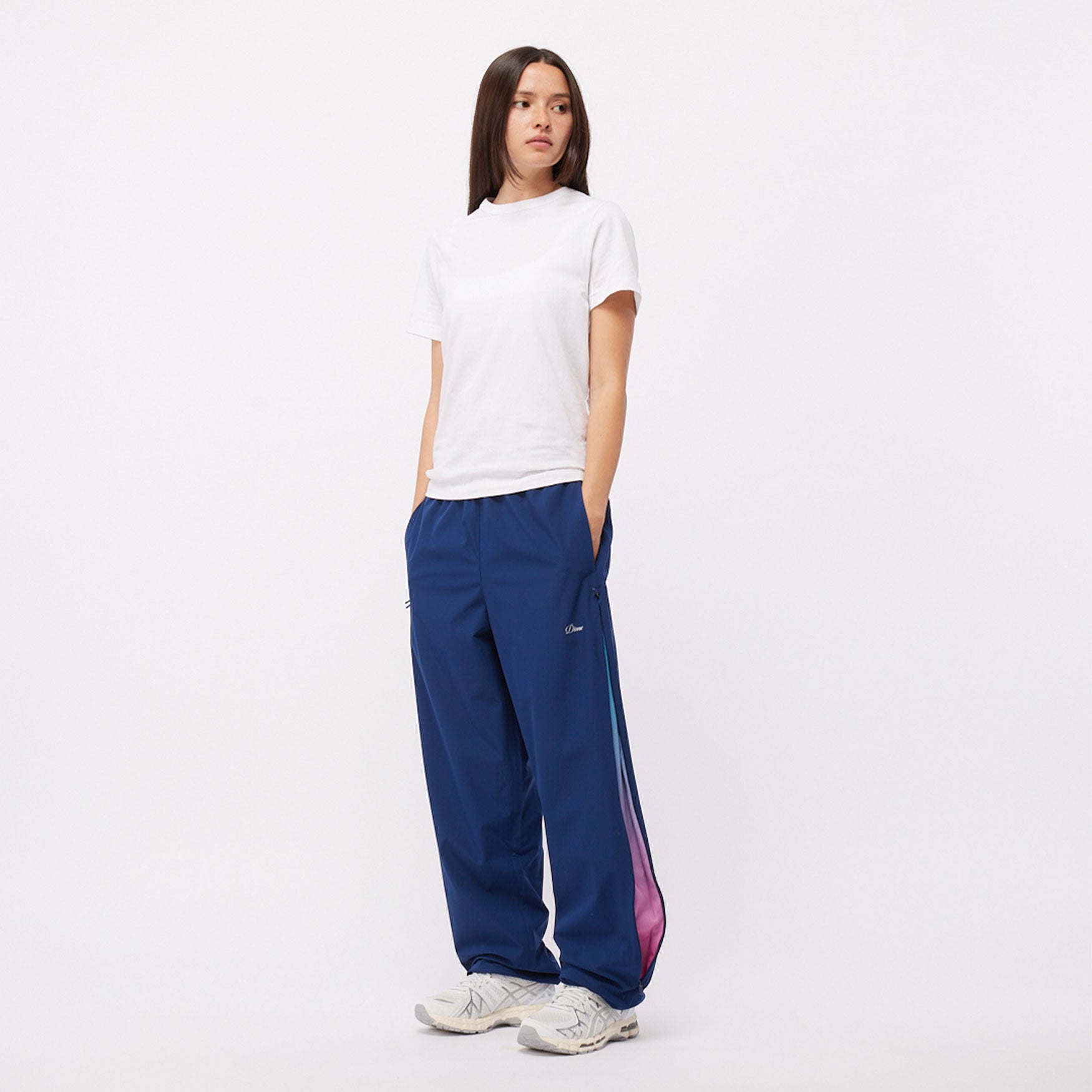 Dime - Athletic Zip Pants - Dark Blue