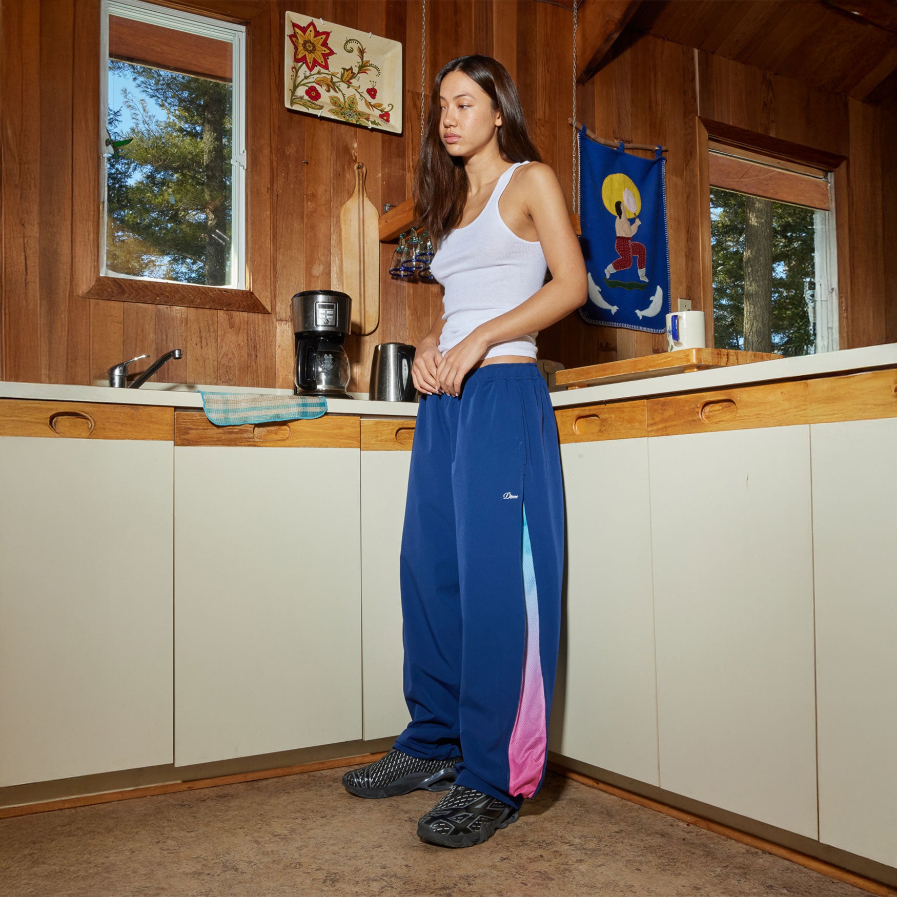 Dime - Athletic Zip Pants - Dark Blue