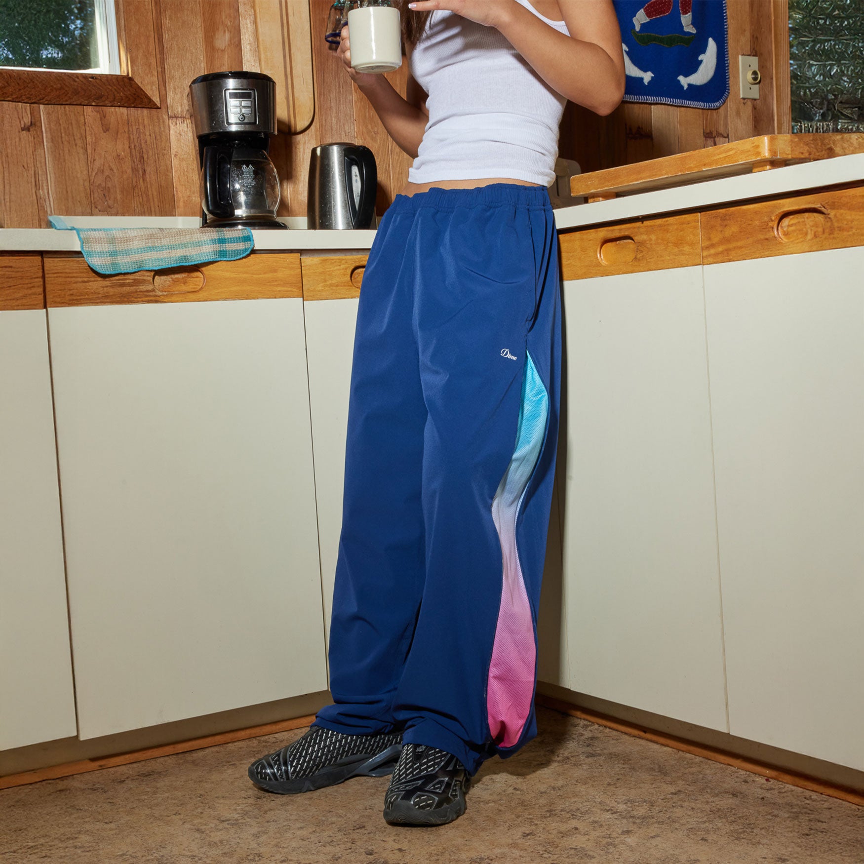 Dime - Athletic Zip Pants - Dark Blue