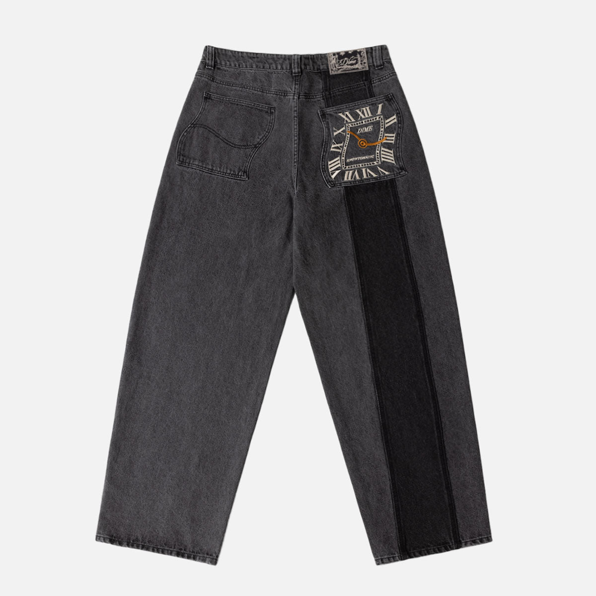 Dime - Baggy Denim Pants - Knowtomatic Black