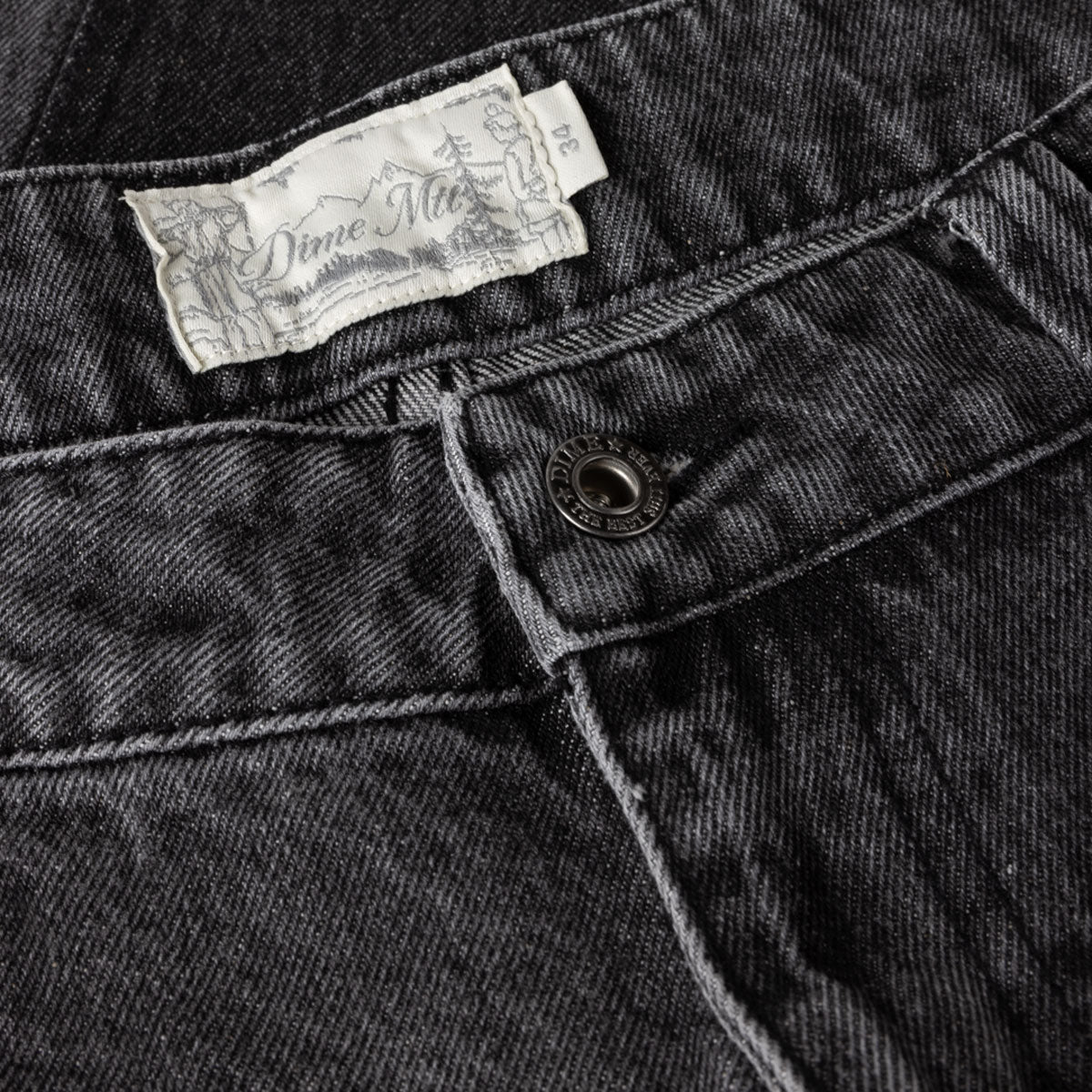 Dime - Baggy Denim Pants - Knowtomatic Black