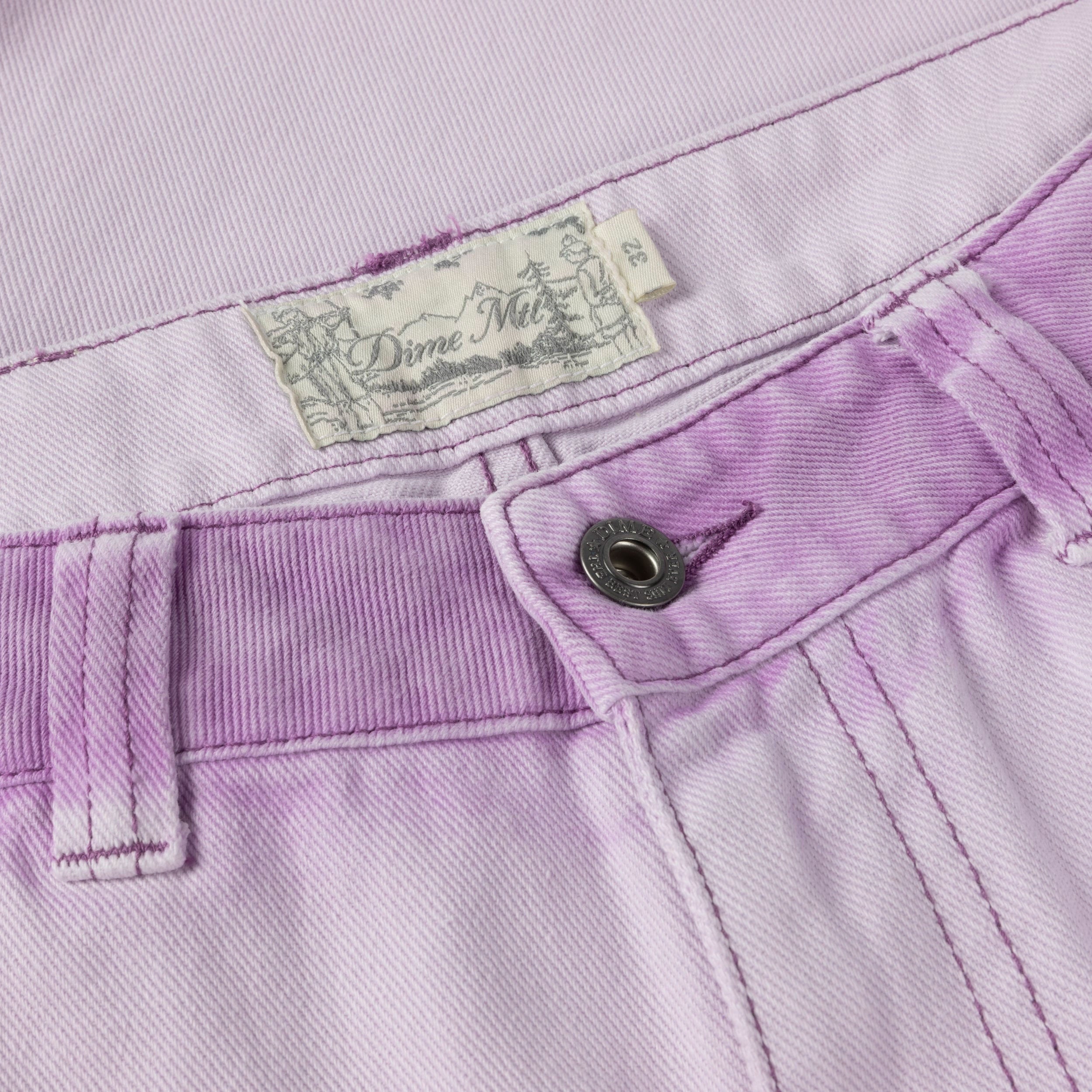 DIME - Classic Relaxed Denim Pants - Violet