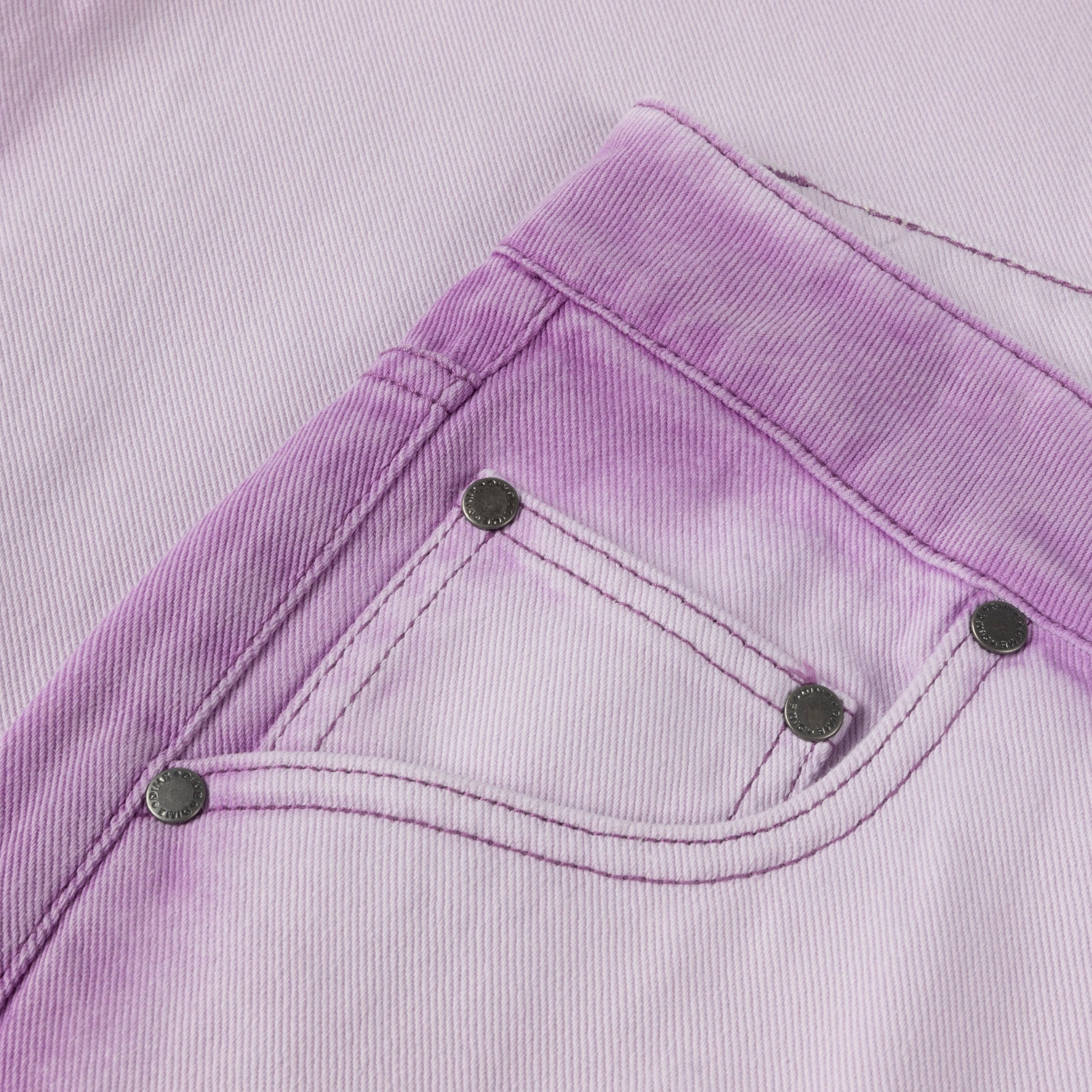 DIME - Classic Relaxed Denim Pants - Violet