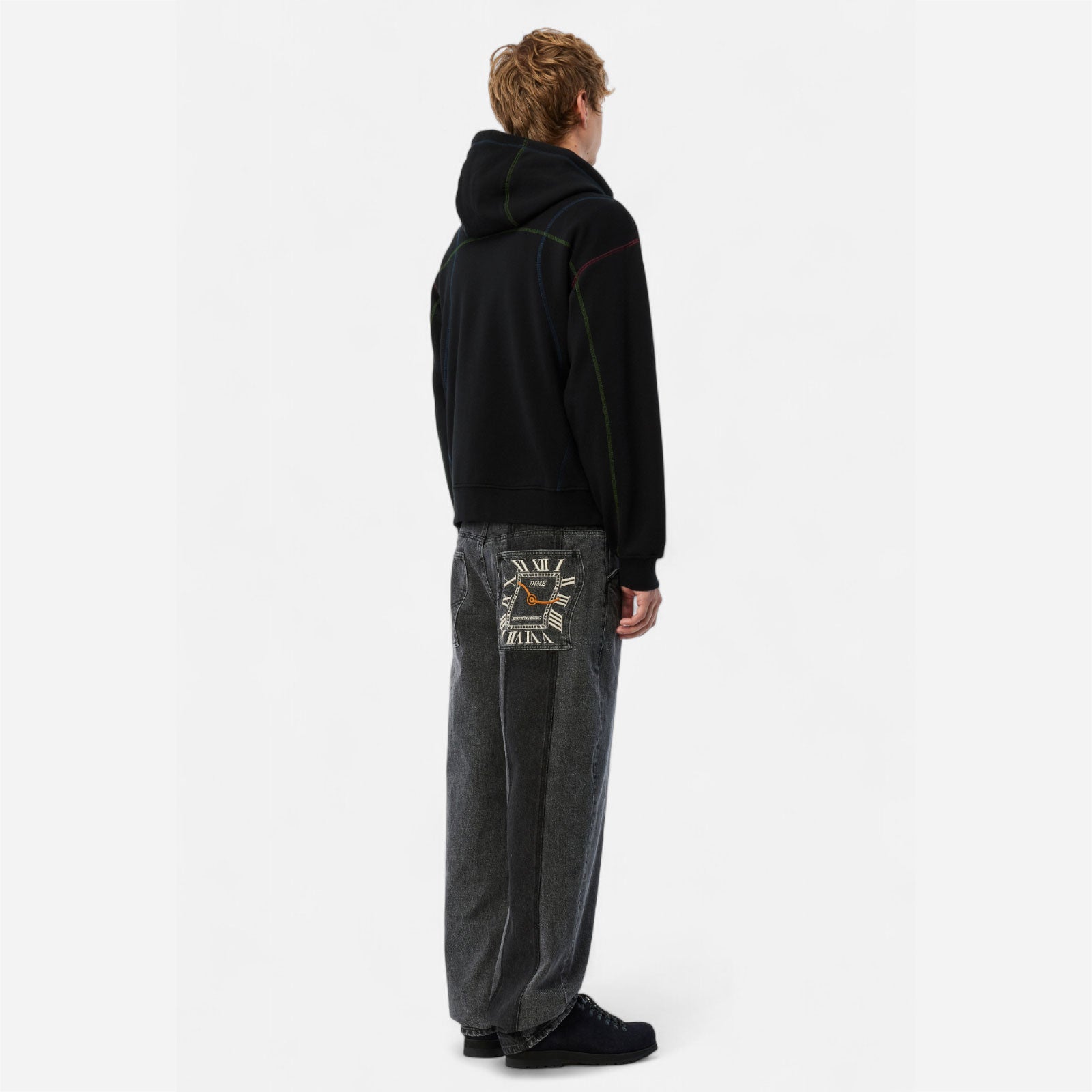 Dime - Court Zip Hoodie - Black Multi