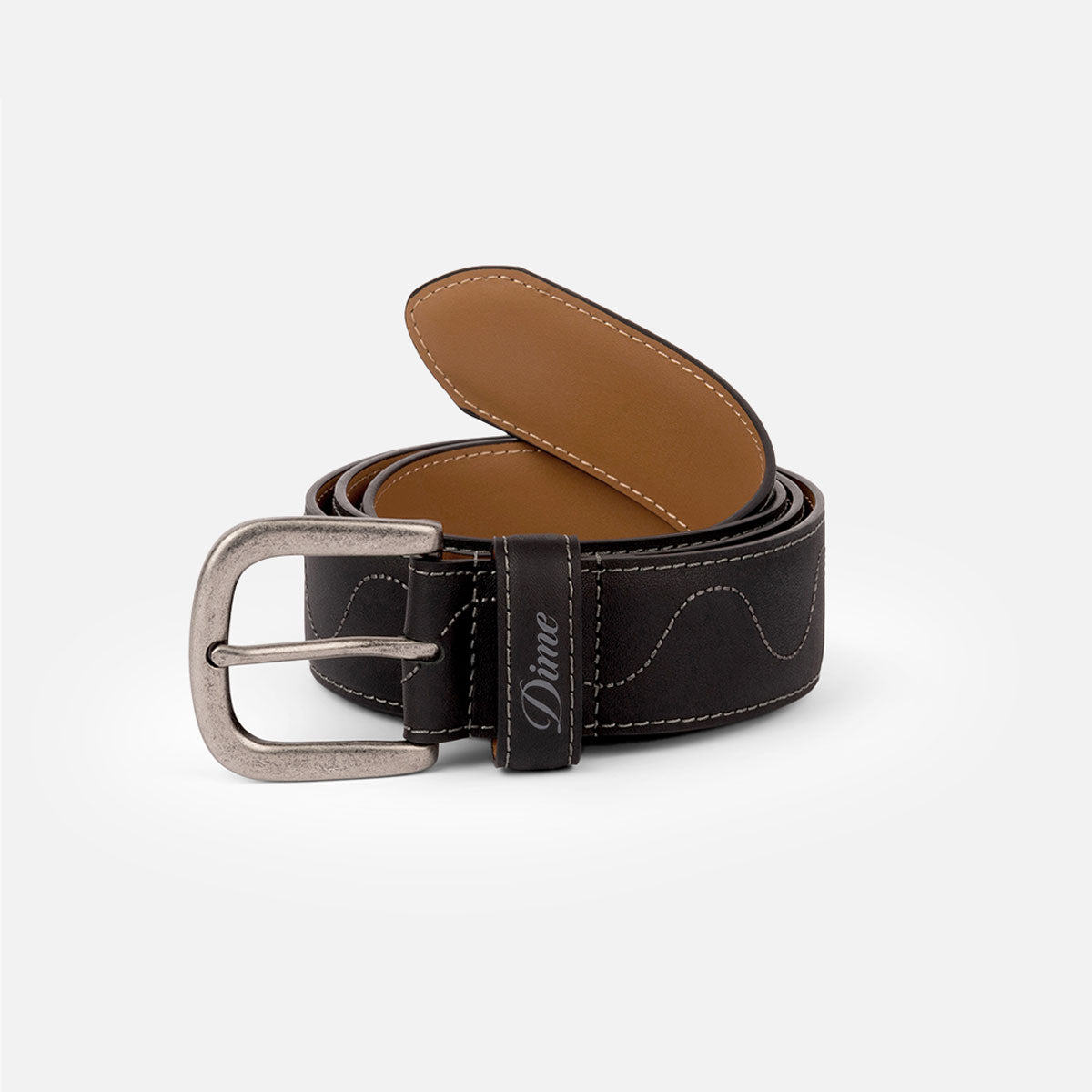 Dime - Desert Leather Belt - Black